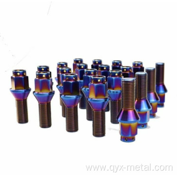 wheel hub titanium lug nut titanium alloy fasteners